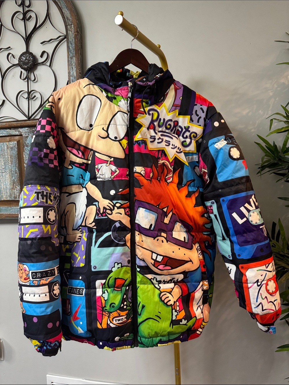 Members Only x Nickelodeon Rugrats Cartoon Puffer Jacket XL
